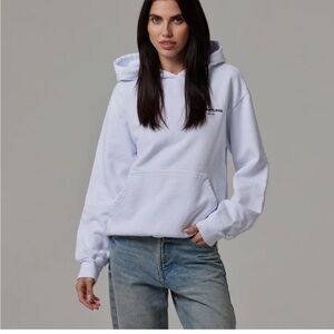 Talentless White Circle Logo Athleisure Streetwear Hoodie Size S